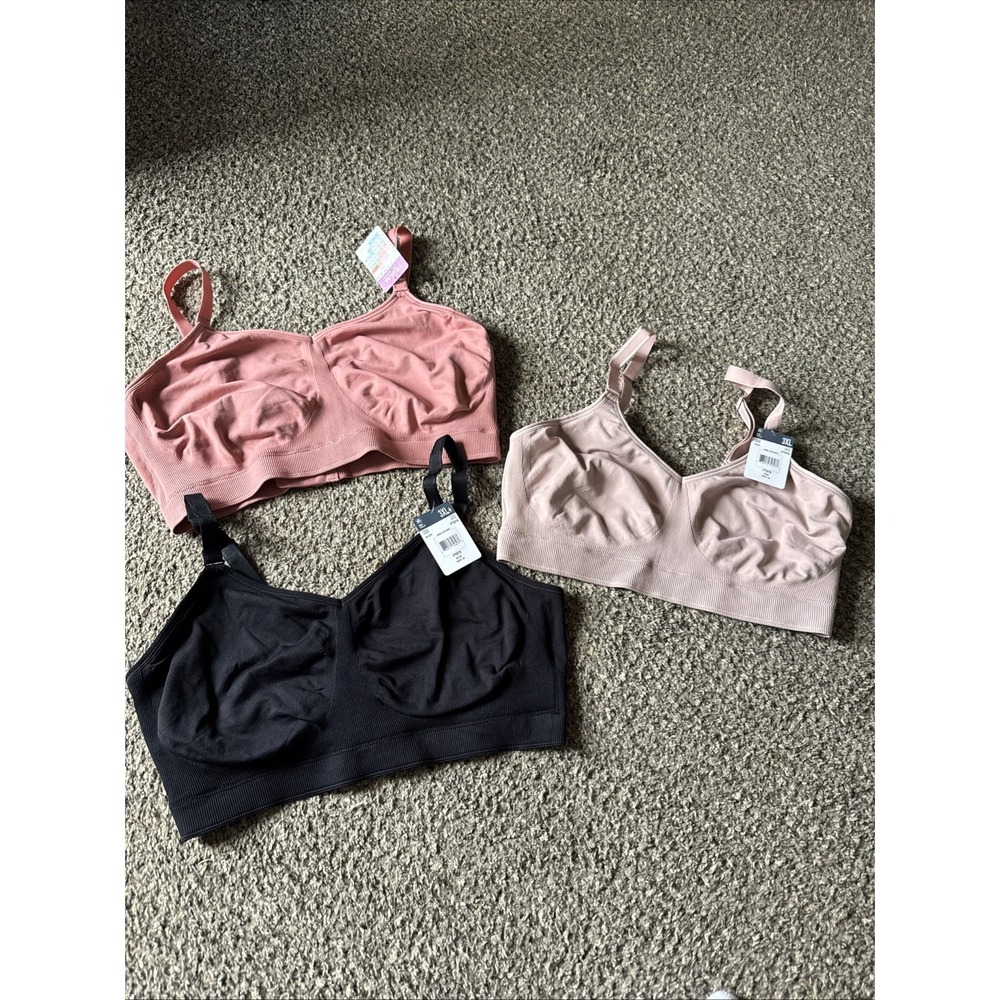 Fit for Me Fruit of the Loom Womens Bras Size 3XL Lot of 3 Multicolor NWT